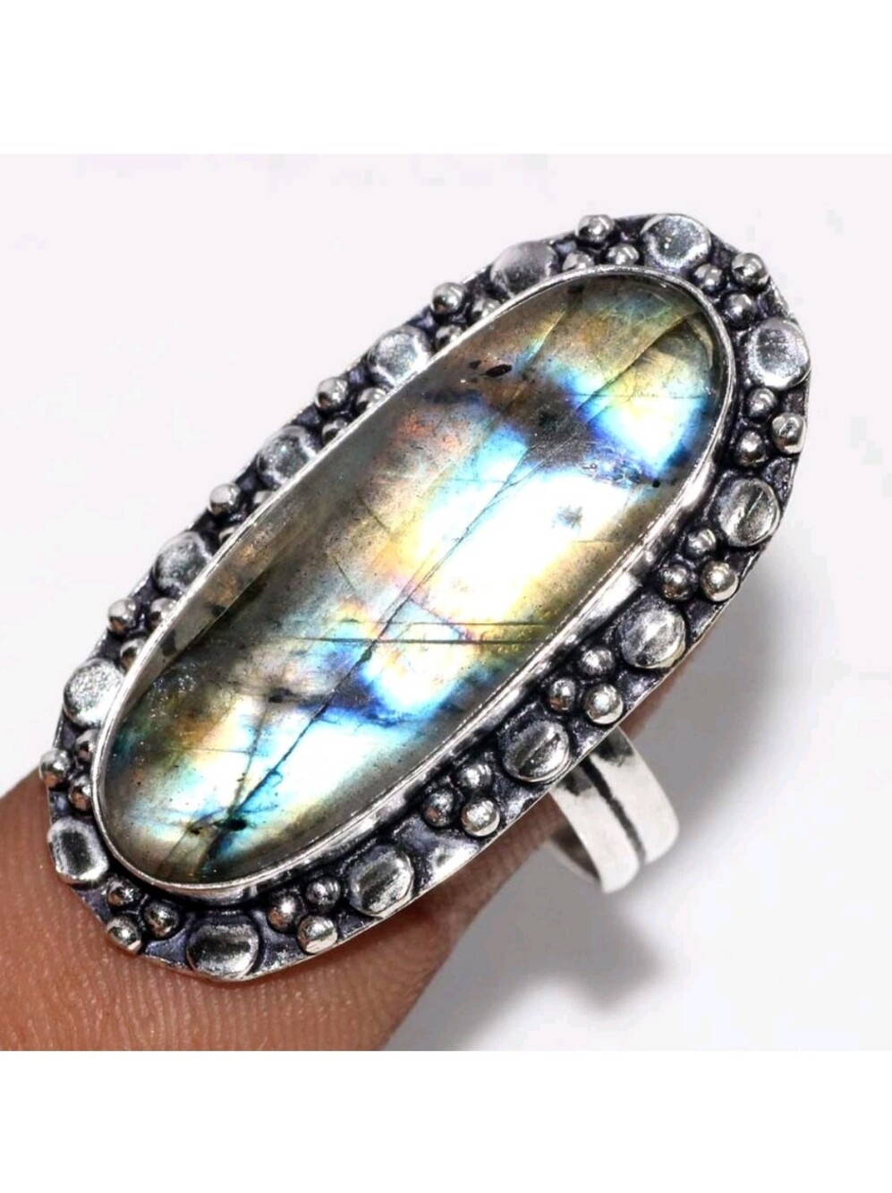 Labradorite Gemstone 925 Sterling Silver Handmade Ring